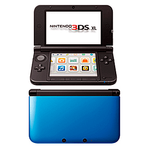 Nintendos 3DS XL azul.