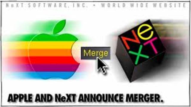 Apple buys NEXT and Jobs returns to Apple.