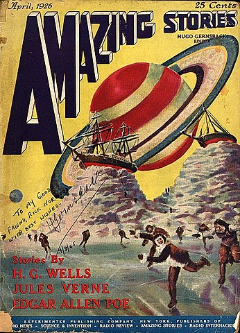 Obte de forma casual la seva primera revista de ciéncia ficció.