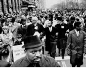 Martin Luther King, Jr. leads the first major event of the U.S. civil rights movement,