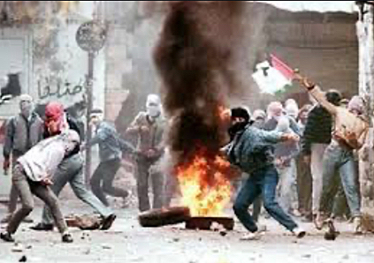 Intifada begins on Gaza Strip