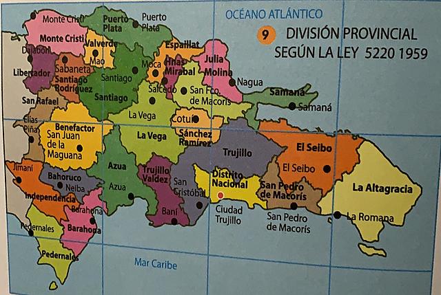 División provisional según la Ley 5220 1959.