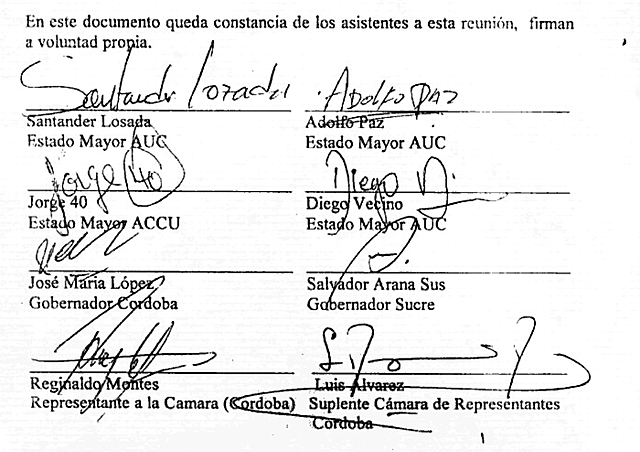 Condiciones del Pacto de Ralito