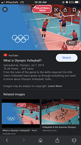 Volleyball was introduced to the Olympics