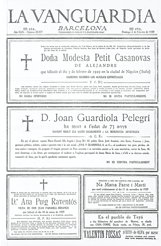 Nacimiento de mi abuela materna. Pilar