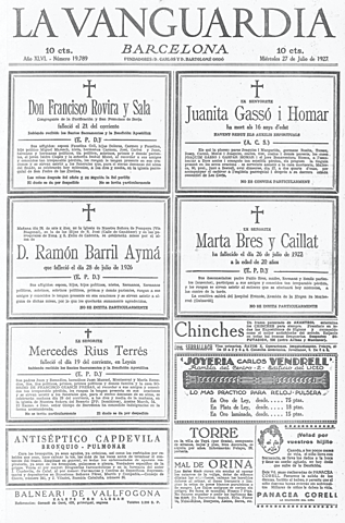 Nacimiento de mi abuelo paterno. Francisco