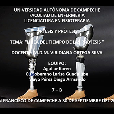 Timeline: PRÒTESIS ATRAVES DEL TIEMPO