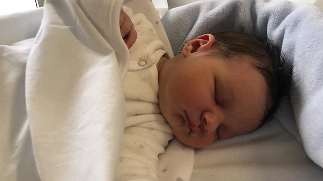 This is a photo of my cousin celia who was born in january