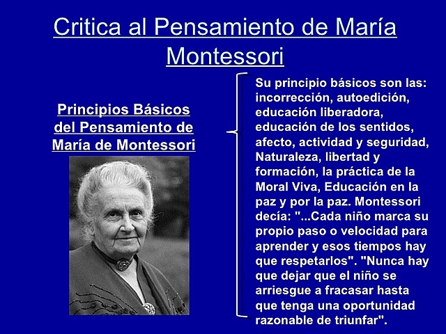 LA EDUCACIÓN SEGÚN MARÍA MONTESORI