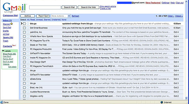 Lanzamiento de la plataforma Gmail