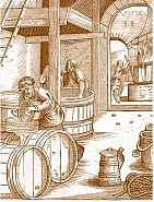 Contenedor sencillo de madera, cuero o metal