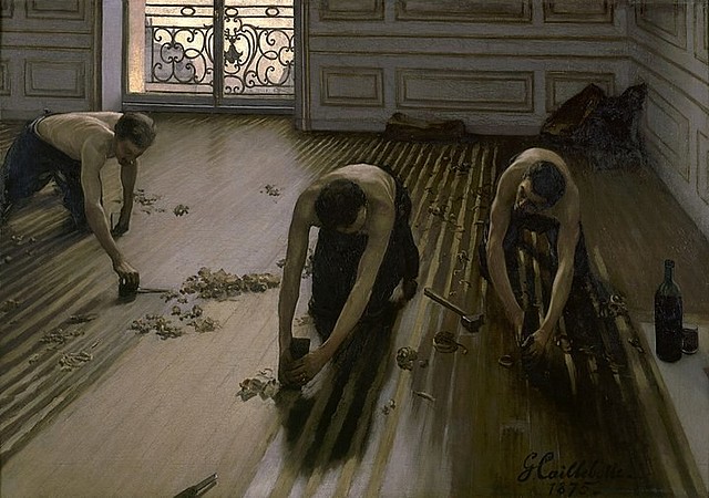 Los acepilladores de parqué de Gustave Caillebotte