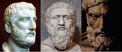 Demócrito, Leucipo y Epicuro