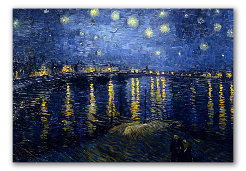 "Nuit étoilée sur le Rhône" Postimpresionismo