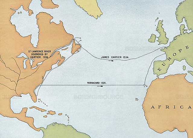 Giovanni de Varrazano -Sailed the coast of North America