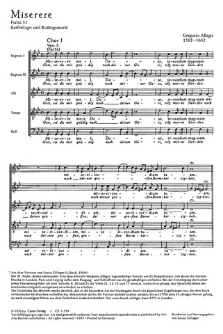Miserere De Gregorio Allegri