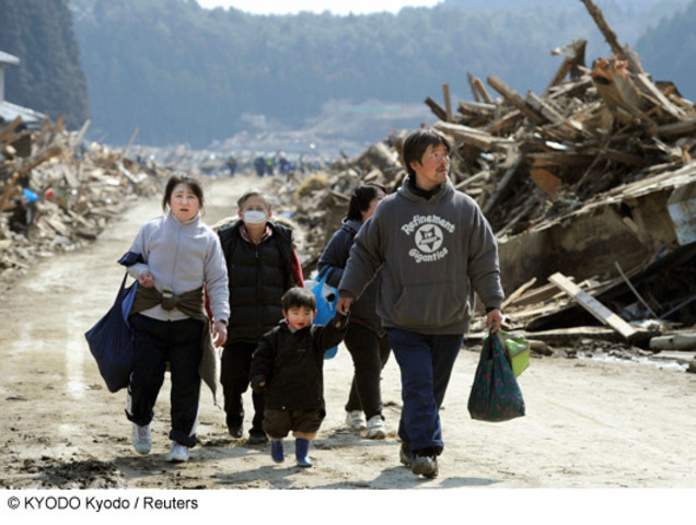 La zone d'évacuation agrandie