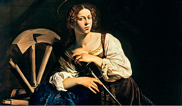 DEL THYSSEN: SANTA CATALINA DE ALEJANDRÍA, DE CARAVAGGIO (1598)