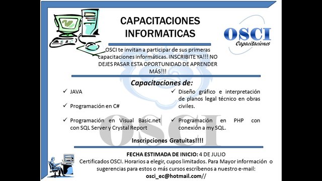 OSCI Capacitaciones Informaticas