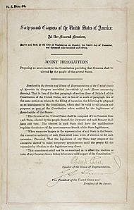 The 17th Amendment is Passed