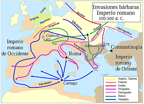 Caída del imperio romano de occidente