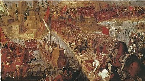 La caída de Tenochtitlán.