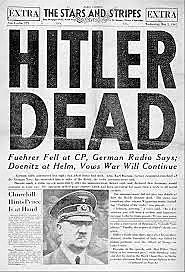 Hitler se suicida y Fusilamiento de Mussolini, además de la muerte del Presidente de Estados Unidos, Franklin D Roosevelt