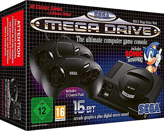 "MEGA DRIVE" de Sega. primera consola con 16-bits.