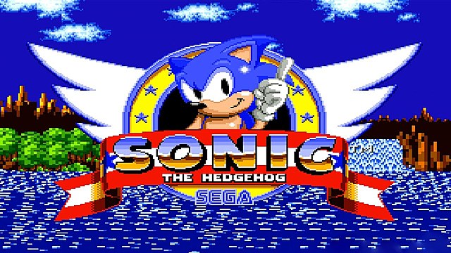 "SONIC HEDGEHOG" Sega. juego insignia de Sega.