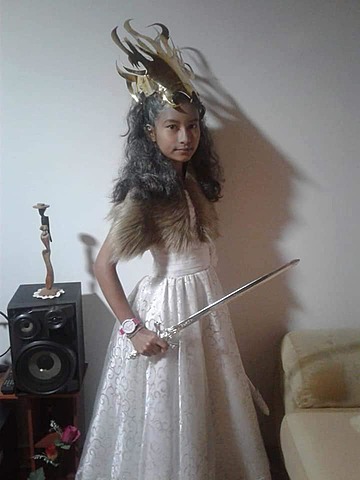 I won the award for the best costume in the class room