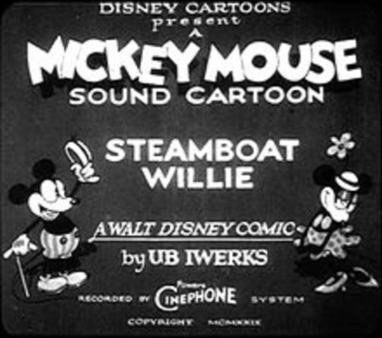Disney's Steamboat Willie opens, the first animated picture to feature Mickey Mouse