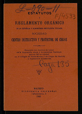 Fundación del Centro Instructivo y Protector de Ciegos