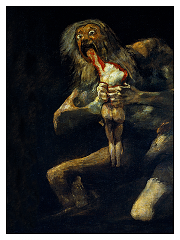 Saturno devorando a su hijo- Francisco Goya