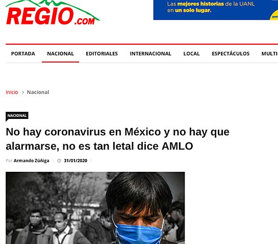 El virus no es tan dañino: AMLO