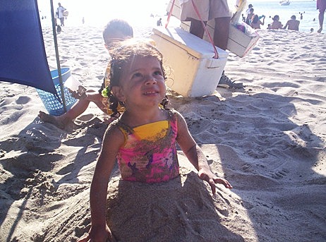 my first time on the beach