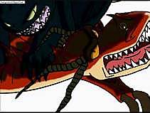 Hiccup Fights a Dragon