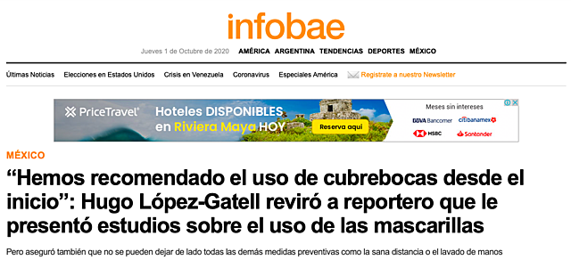 Hemos recomendado el uso de cubrebocas desde el inicio: López-Gatell