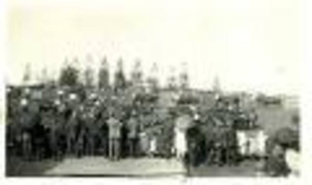 Military camp at the showground.