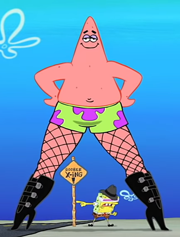 Spongebob accepts his immaturity and then burst out into a guitarist singing a rock remix of the Goofy Goober theme song.
