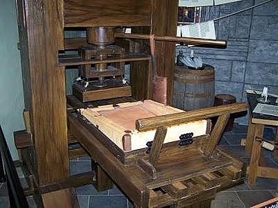 Printing Press using wood blocks (220 AD)
