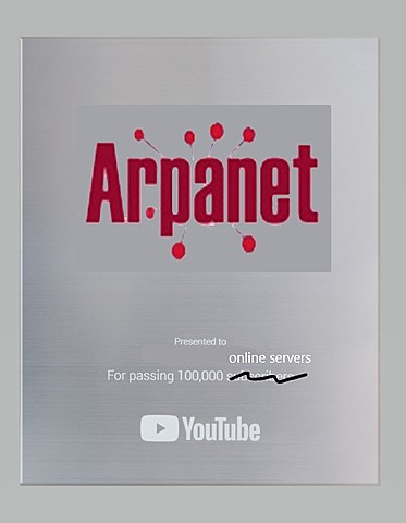 La placa de 100.000 para los servidores