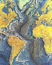 Maury, a la primera carta submarina de l'Atlàntic, proporciona evidències sobre l'existència de la dorsal meso-atlàntica