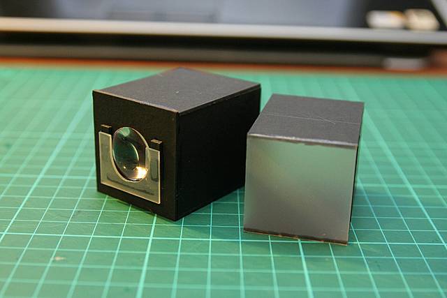 Lente de apertura en cámara oscura