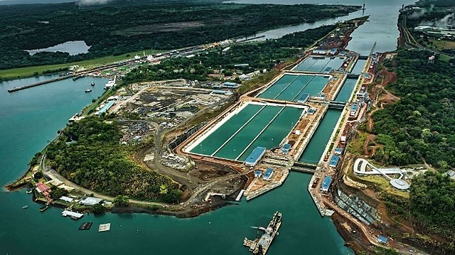 Panama Canal is completed and opened for traffic