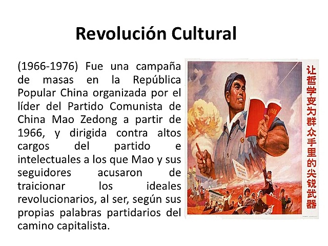 Revolución Cultural en China, liderada Mao Tsé-tung