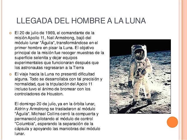 Llegar el primer hombre a la Luna