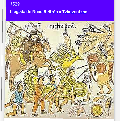 Llegada de Nuño Beltrán a Tzintzuntzan