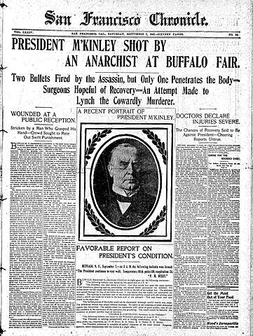 Pres. McKinley is assassinated and Progressive Theodore Roosevelt becomes President