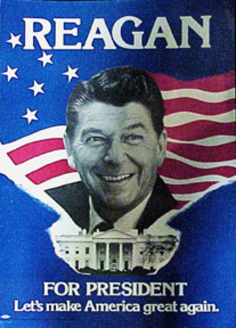 Ronald Regan gets elected