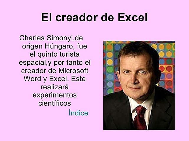 INVERNTOR DE MICROSOFT EXCEL